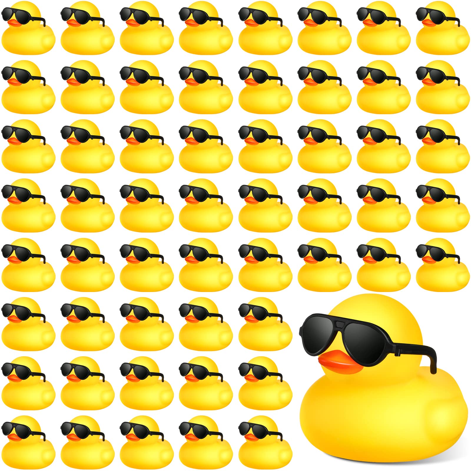 Rubber Duck Bath - 1-100pcs Yellow Mini Rubber Ducks in