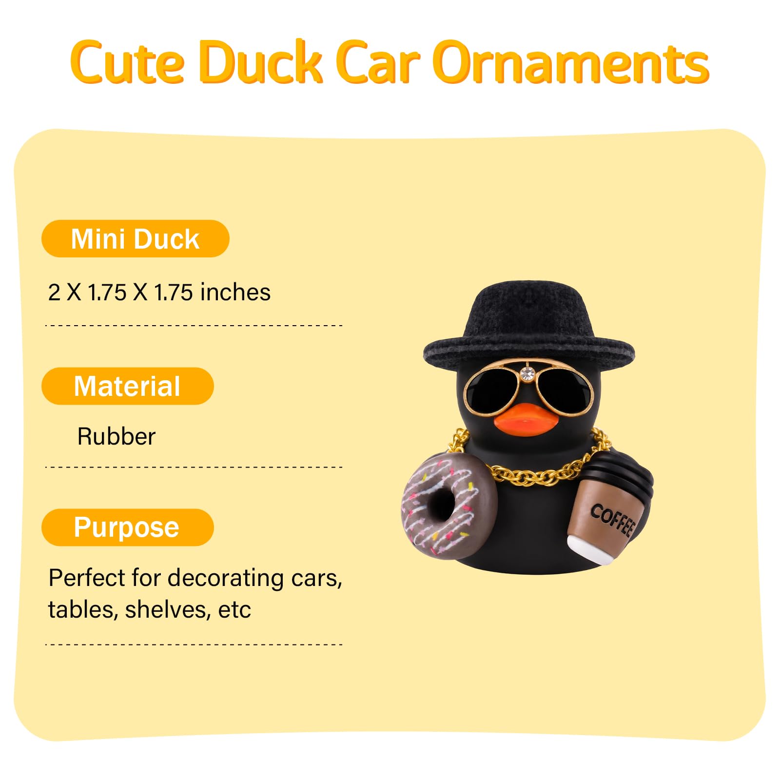 Rubber Duck Car Dashboard Deco - Rubber Duck Bath recension och pris