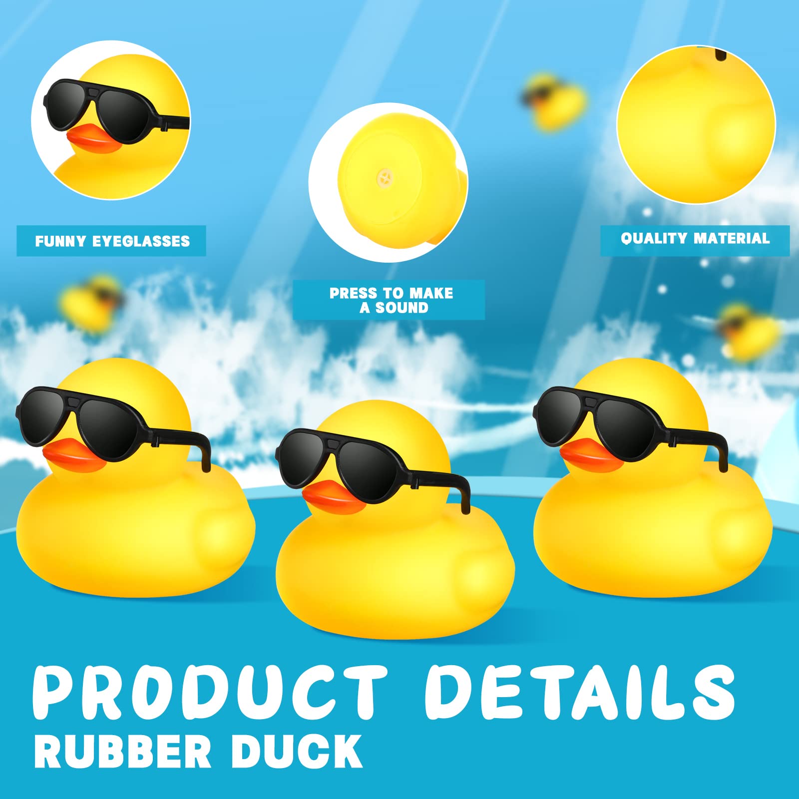 1-100pcs Yellow Mini Rubber Du - Rubber Duck Bath recension och pris