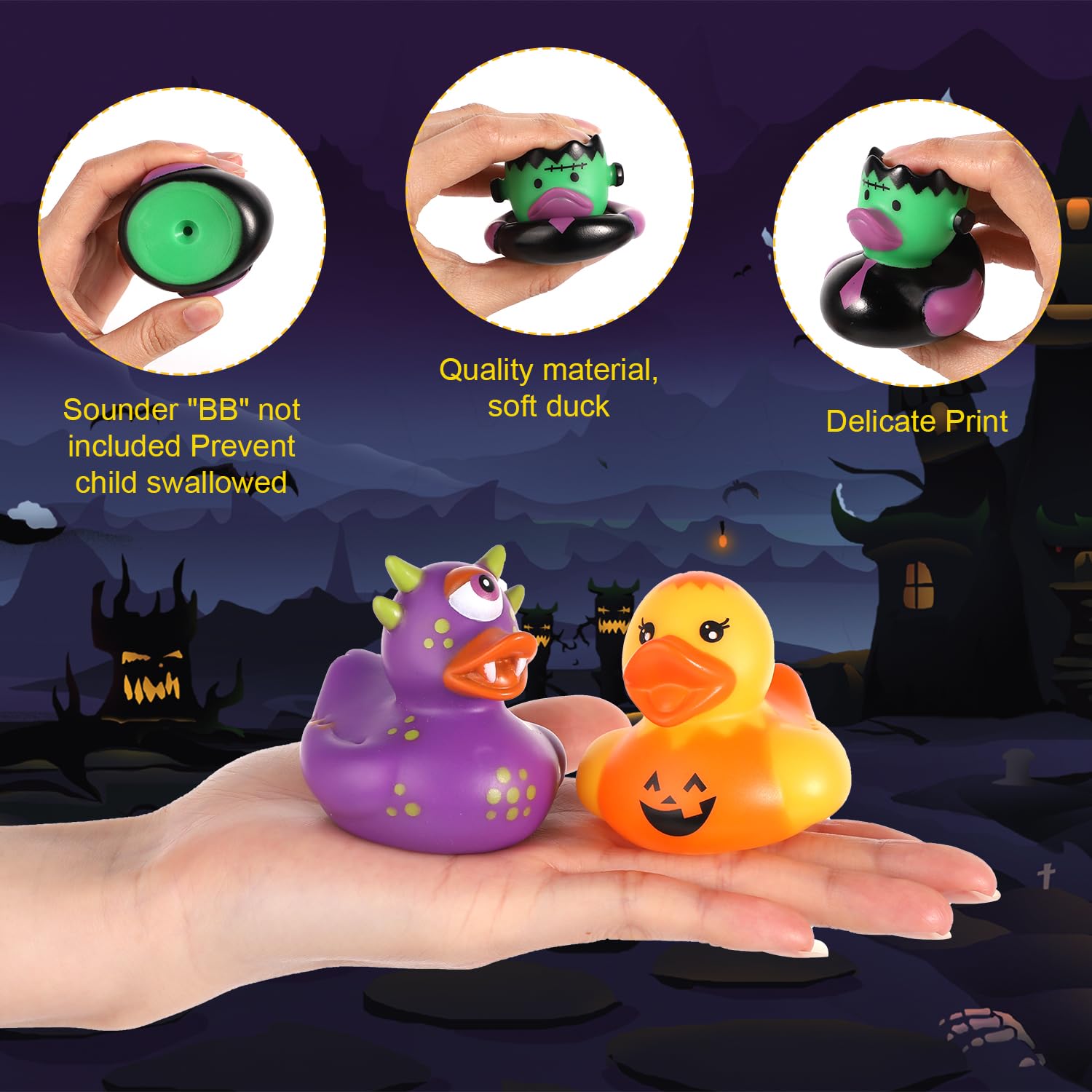 50/100PCS Halloween Rubber Duc - Rubber Duck Bath recension och pris