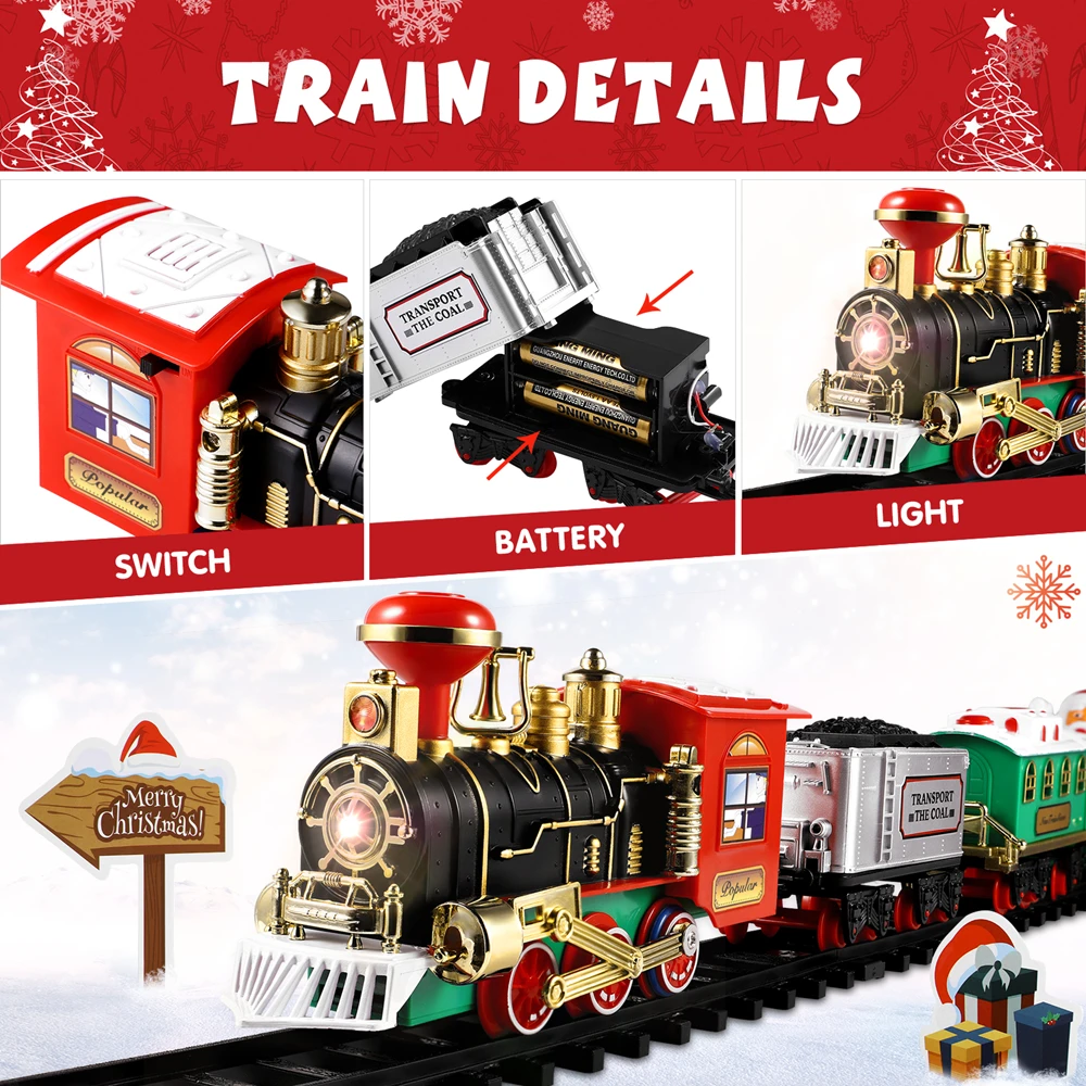 Christmas Train Set Festive Mi - Kids Toys Electric recension och pris