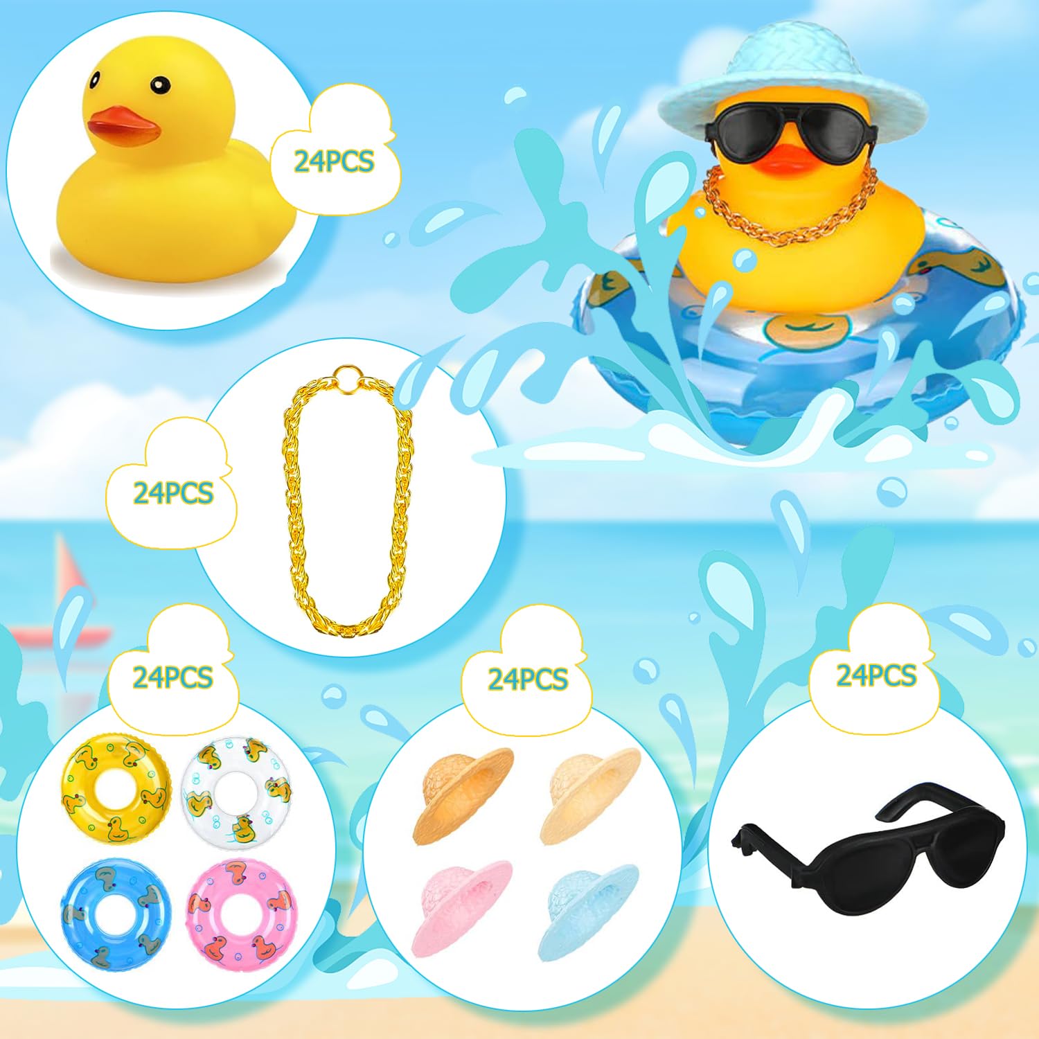 6-36 Set Mini Rubber Ducks in  - Rubber Duck Bath recension och pris