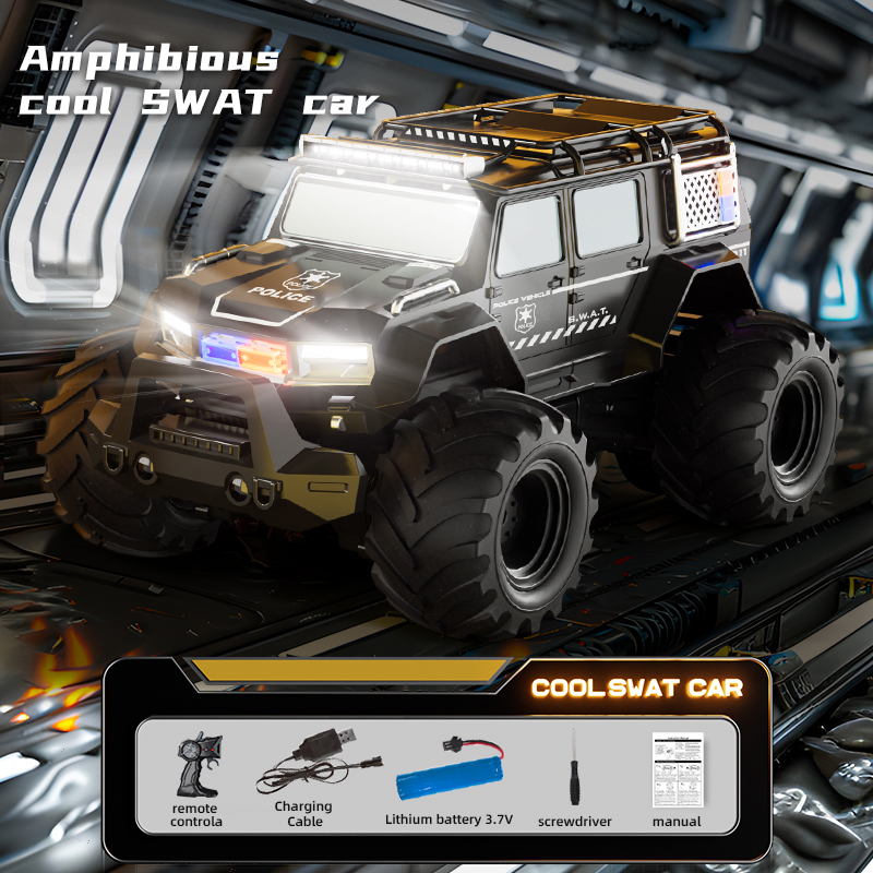 RC Police Cars Amphibious Vehi - Kids Toys Electric recension och pris