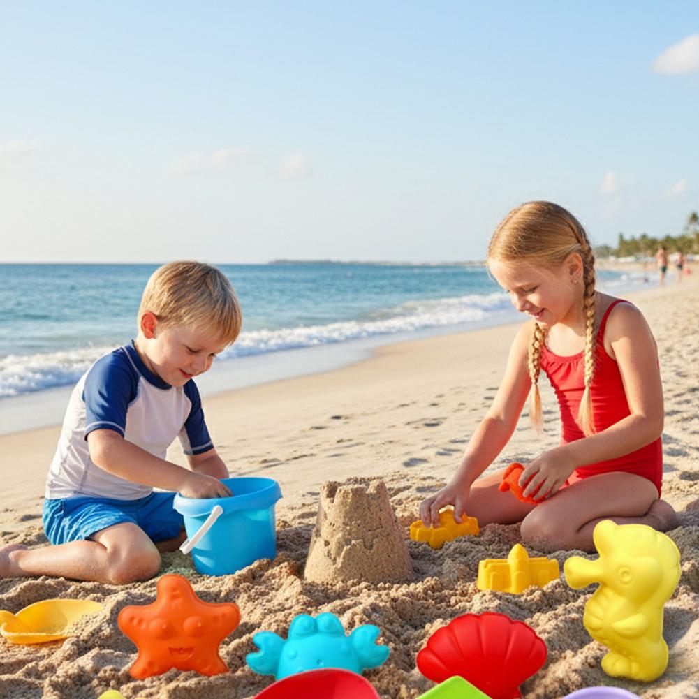 17Pcs Kids Beach Toys Set with - Kinetic Sand Mold recension och pris