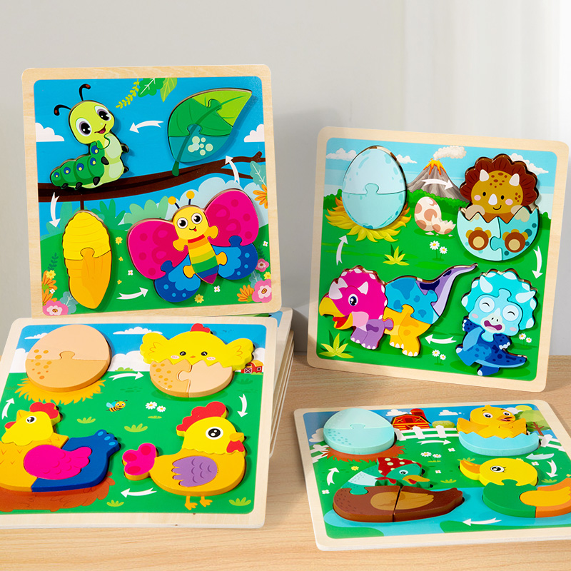 Baby Toy Wooden 3D Puzzle Toys - Kids Toys Cycle recension och pris