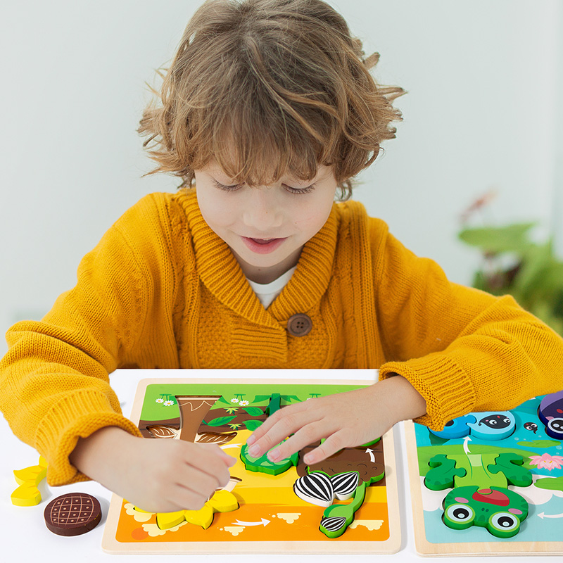 Baby Toy Wooden 3D Puzzle Toys - Kids Toys Cycle recension och pris