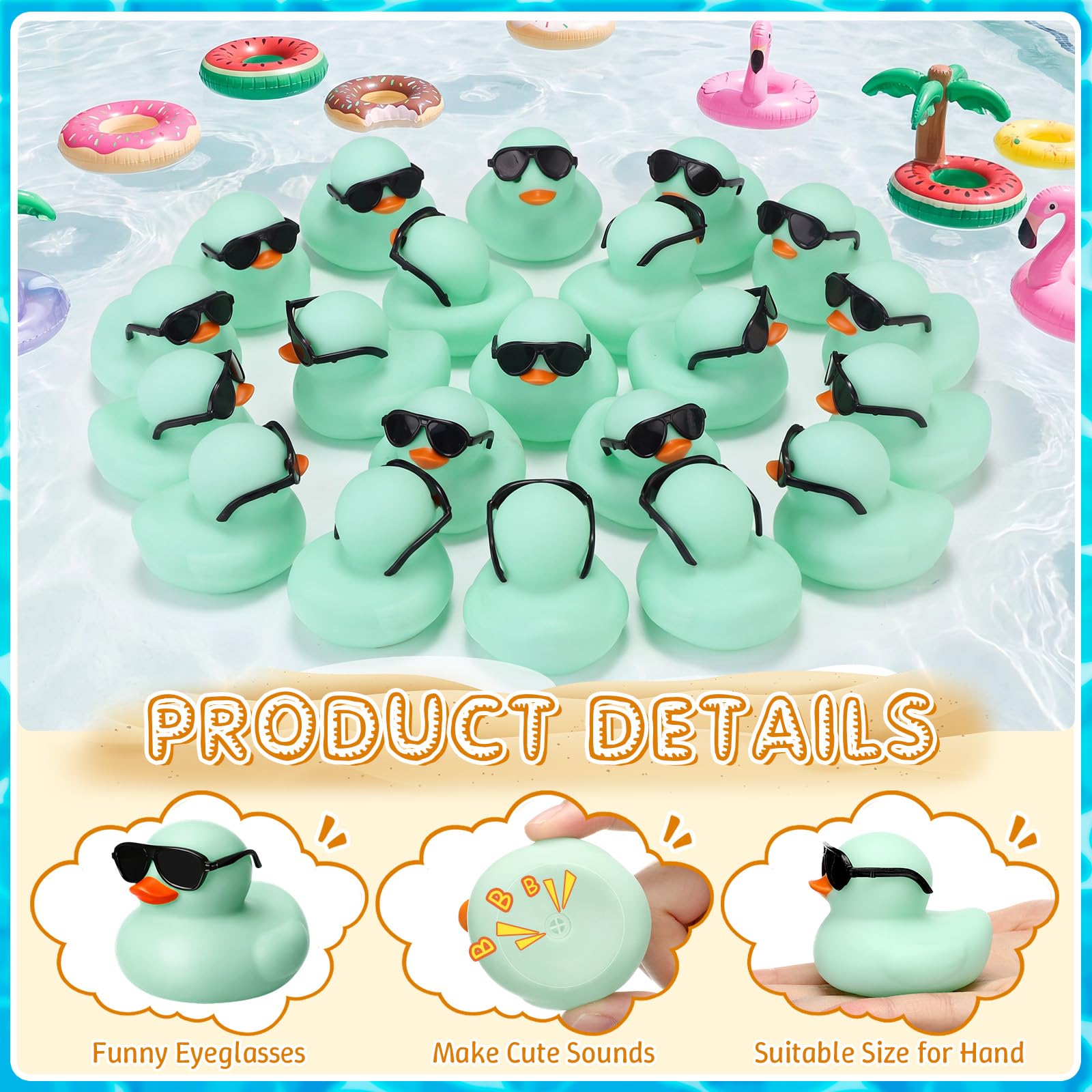 10-100PCS Green Mini Rubber Du - Rubber Duck Bath recension och pris